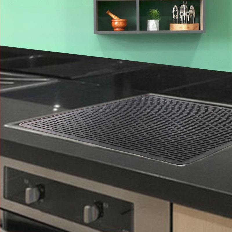 Taimei silikoninė viryklės danga, daugiafunkcinė nusausinimo kilimėlis indukcinėms viryklėms, formos apskritos/kvadratinės/neįprasta, kilmė Dongguan, išleistas 2024 m