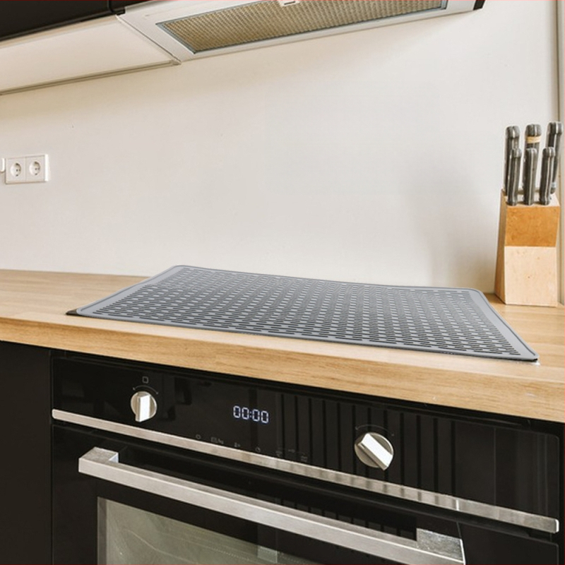 Taimei silikoninė viryklės danga, daugiafunkcinė nusausinimo kilimėlis indukcinėms viryklėms, formos apskritos/kvadratinės/neįprasta, kilmė Dongguan, išleistas 2024 m
