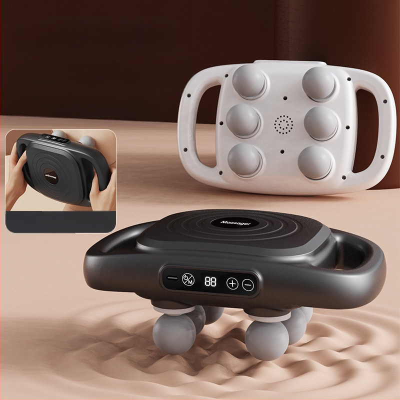 Šešių galvų fascia masažuoklis visam kūnui, įkraunamas akumuliatorius 2000–4000 mAh, 5+ greičiai, triukšmo lygis 36–45 dB