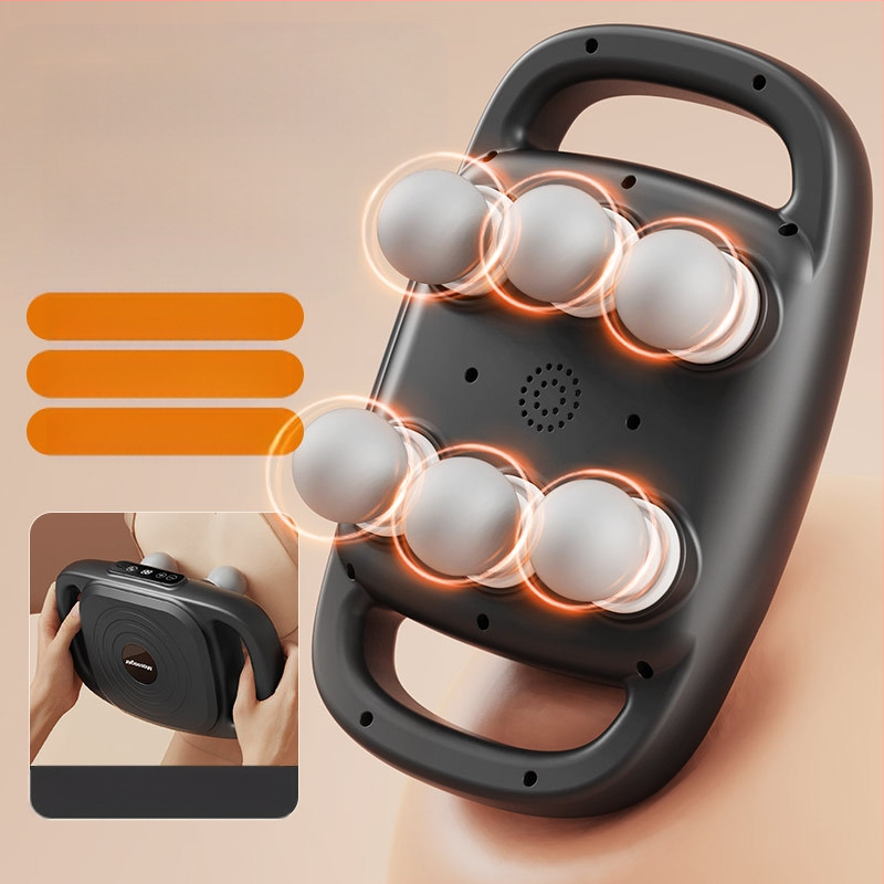 Šešių galvų fascia masažuoklis visam kūnui, įkraunamas akumuliatorius 2000–4000 mAh, 5+ greičiai, triukšmo lygis 36–45 dB