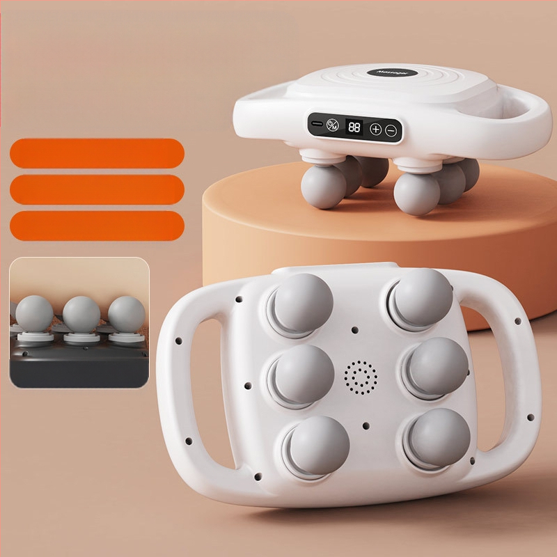 Šešių galvų fascia masažuoklis visam kūnui, įkraunamas akumuliatorius 2000–4000 mAh, 5+ greičiai, triukšmo lygis 36–45 dB