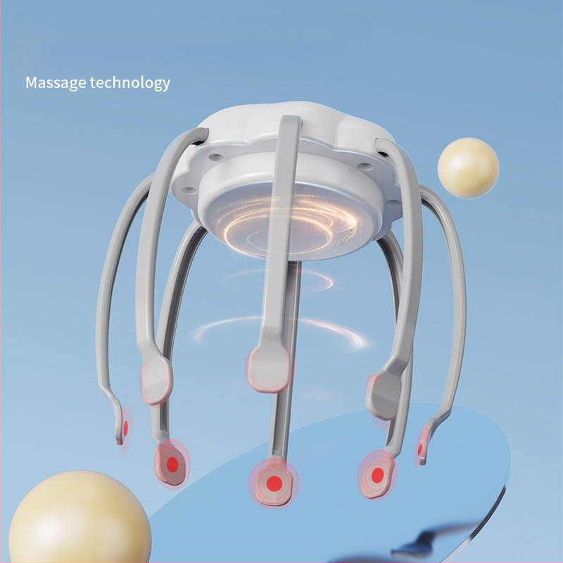 Galvas masāžieris ar vibrācijas masāžu, uzlādējams, model QS-108, pogu vadība (QS-108, uzlādējams, vibrācijas masāža, pogu vadība)