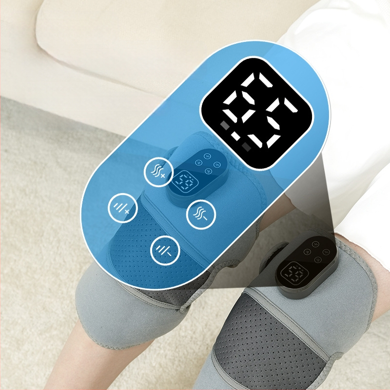 Kelių sąnario masažuoklis su šildymu ir vibracija, 5V, 7W, temperatūra 46–65°C, 3 valdymo režimai