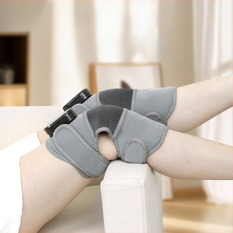 Kelių sąnario masažuoklis su šildymu ir vibracija, 5V, 7W, temperatūra 46–65°C, 3 valdymo režimai