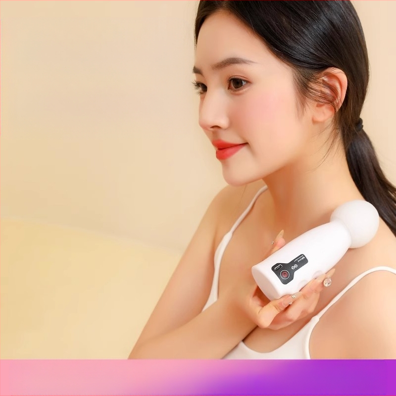 Moters fascia massager su įkraunama baterija – nešiojamas mini kaklo masažuoklis, šepetėlinis variklis, 4-oji pavara, 1 antgalis, įmontuota 500–800 mAh baterija, veikimo laikas 0–1 val.