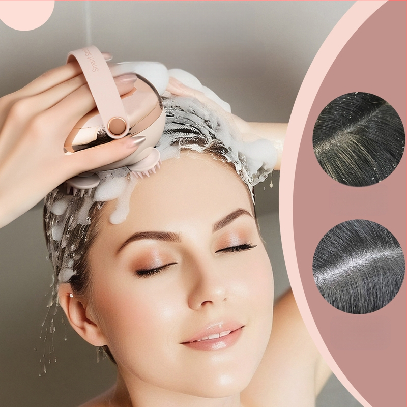 Galvos masažavimo įrenginys su minkymo masažu, įkraunamas, mygtukų valdymas, GX-610