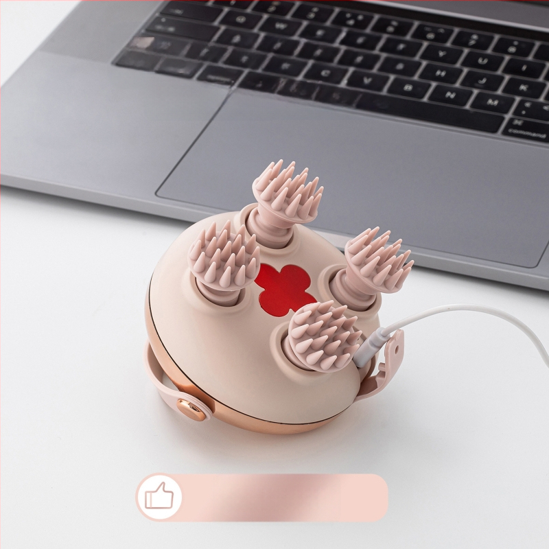 Galvos masažavimo įrenginys su minkymo masažu, įkraunamas, mygtukų valdymas, GX-610