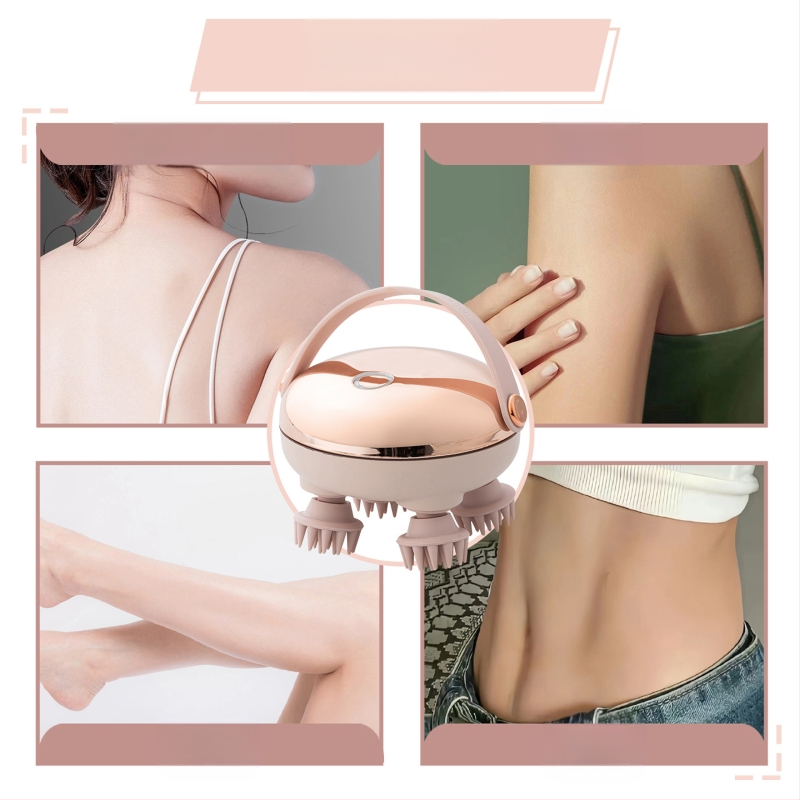 Galvos masažavimo įrenginys su minkymo masažu, įkraunamas, mygtukų valdymas, GX-610