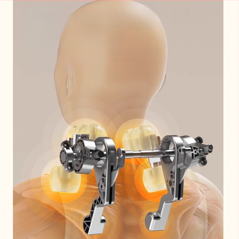 Bezvadu kakla masieris ar mīcīšanas funkciju, karsto kompresiju un infrasarkano terapiju, 6 galviņas, uzlādējams modelis 106