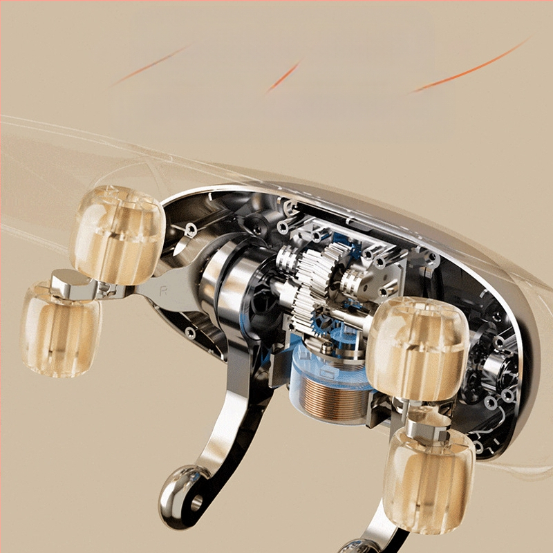 Bezvadu kakla masieris ar mīcīšanas funkciju, karsto kompresiju un infrasarkano terapiju, 6 galviņas, uzlādējams modelis 106