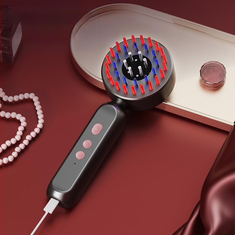 Galvas masāžas ķemme ar USB barošanu, 3 ātrumi vibrācijas, modelis KX-330