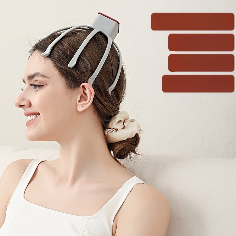 Galvos masažuoklis su vibracija, relaksacijai ir miegui – įkraunamas, visiškai automatinis, daugiadimensinis dizainas