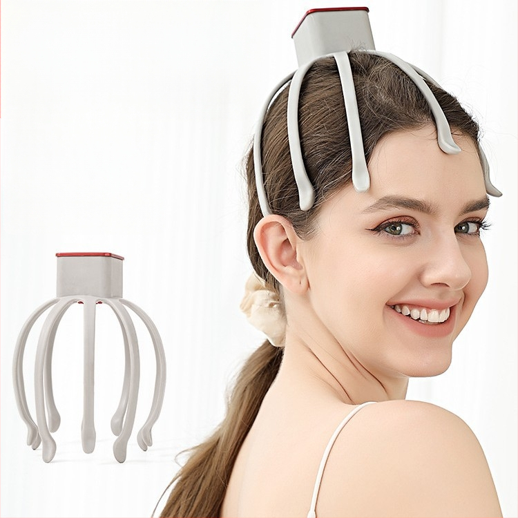 Galvos masažuoklis su vibracija, relaksacijai ir miegui – įkraunamas, visiškai automatinis, daugiadimensinis dizainas