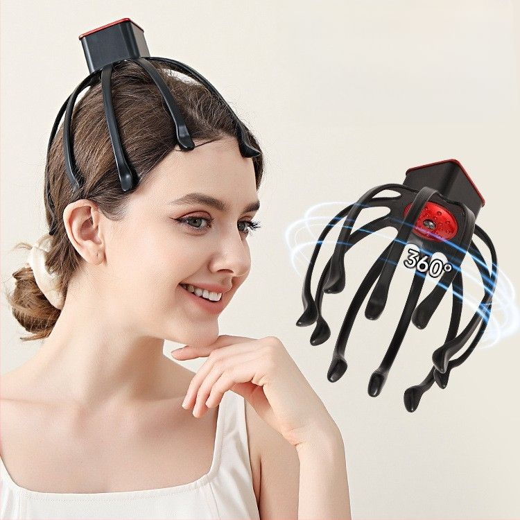 Galvos masažuoklis su vibracija, relaksacijai ir miegui – įkraunamas, visiškai automatinis, daugiadimensinis dizainas