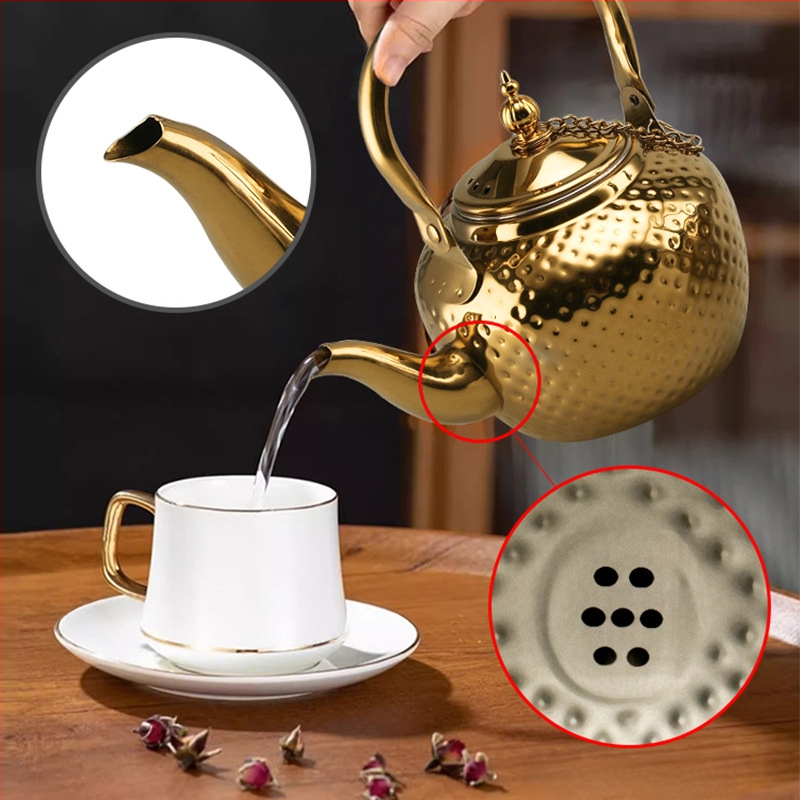 Mingyan ατσάλινος βραστήρας τσαγιού με φίλτρο — premium, ελαφρύ-λαμπερός στυλ, κατάλληλος για τσάι λουλουδιών και κρύα ροφήματα