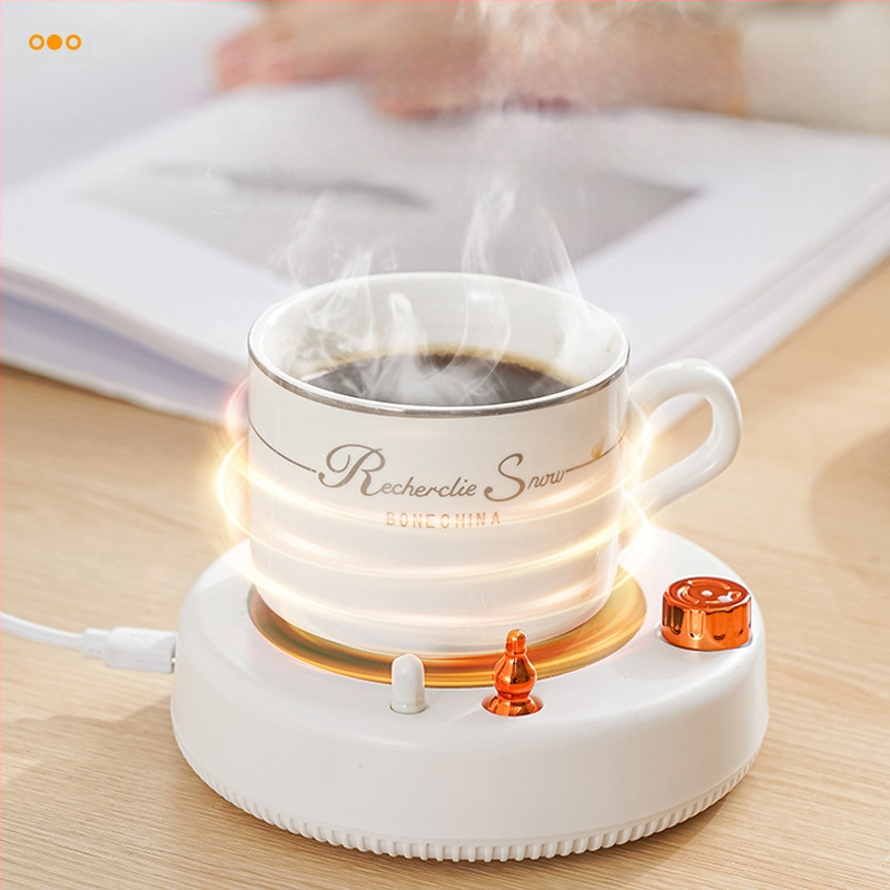 Загрявател за чаши за кафе с пластмасов корпус, захранване от мрежата, управление с копче, режим на работа с копче, без автоматично изключване