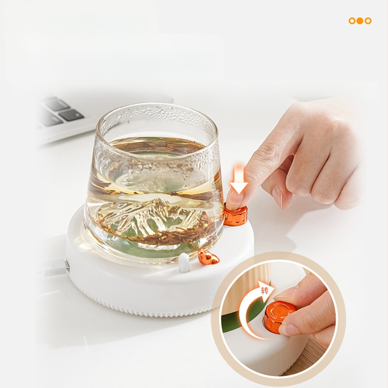 Загрявател за чаши за кафе с пластмасов корпус, захранване от мрежата, управление с копче, режим на работа с копче, без автоматично изключване