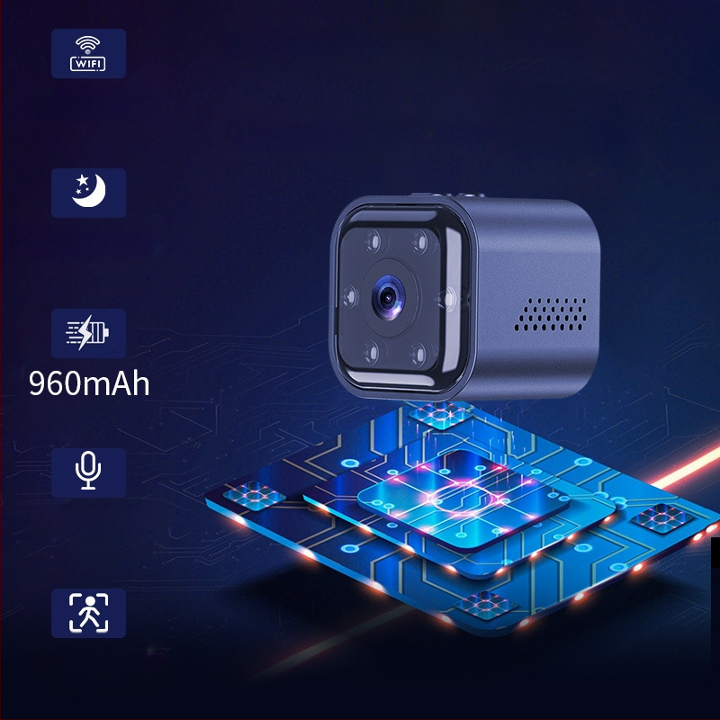 Išmanus belaidė kamera 1080p vidaus ir lauko stebėjimui, naktiniu matymu ir įspėjimo pranešimais