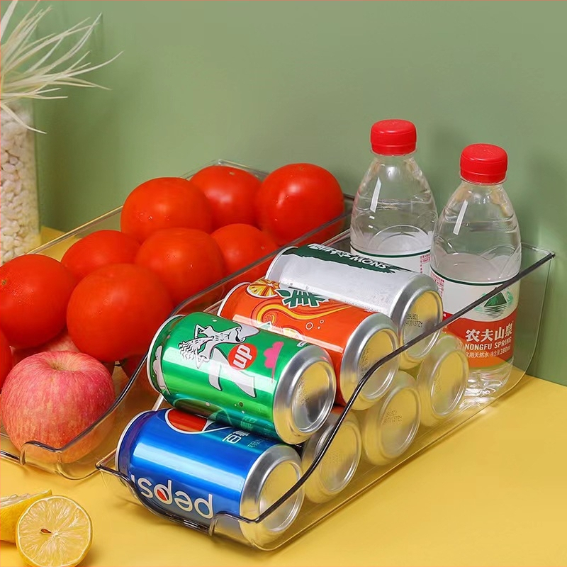 Кутия за съхранение в хладилник, прозрачен PET, 60 бр., OPP пакет, преносим кухненски органайзер