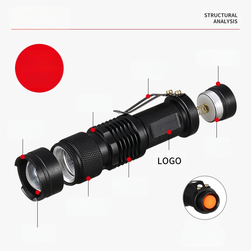 UV baterka 365 nm, telo z hliníkovej zliatiny, LED 5W, nabíjanie