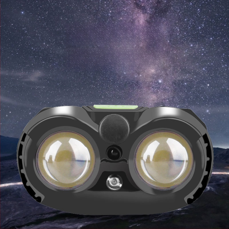 LED galvos žibintas su USB įkrovimu, atsparus vandeniui, 10 m atstumas, 20 valandų veikimo laikas