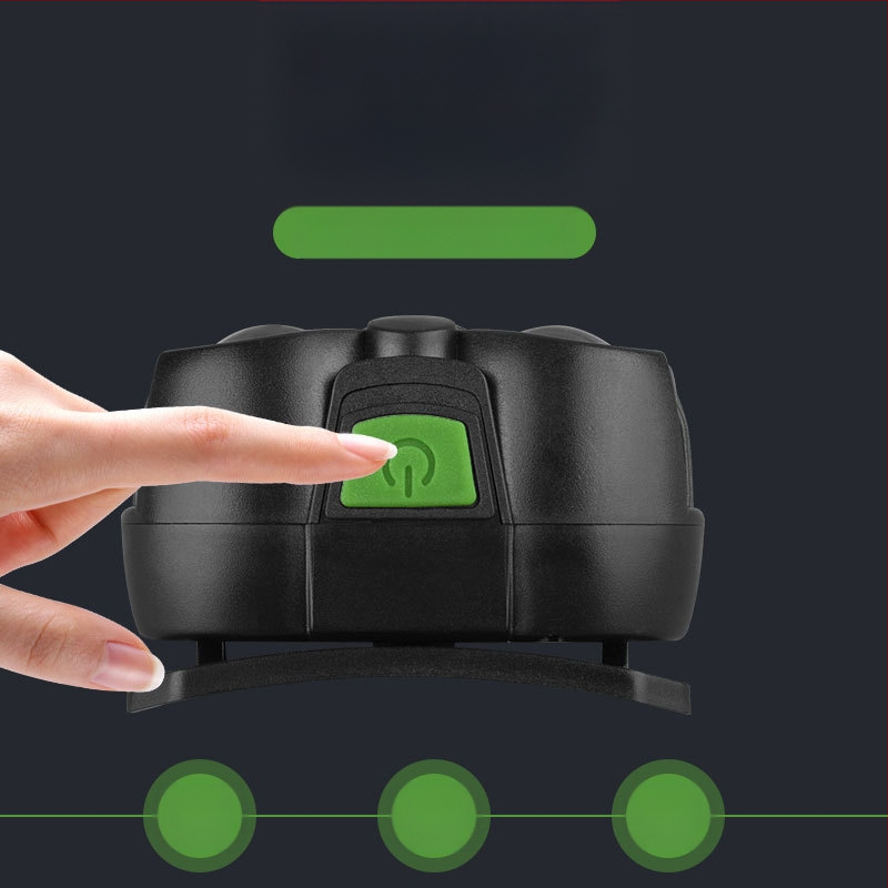 LED galvos žibintas su USB įkrovimu, atsparus vandeniui, 10 m atstumas, 20 valandų veikimo laikas