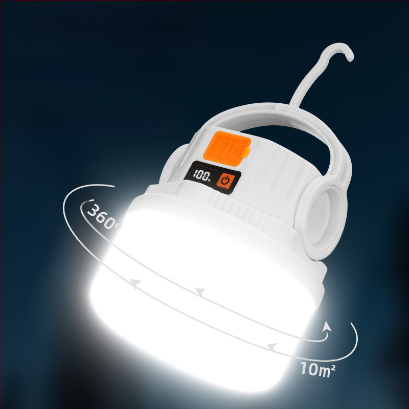 Coolba Кампинг светлина с 2835 LED светодиоди, слънчево зареждане, бутонен превключвател