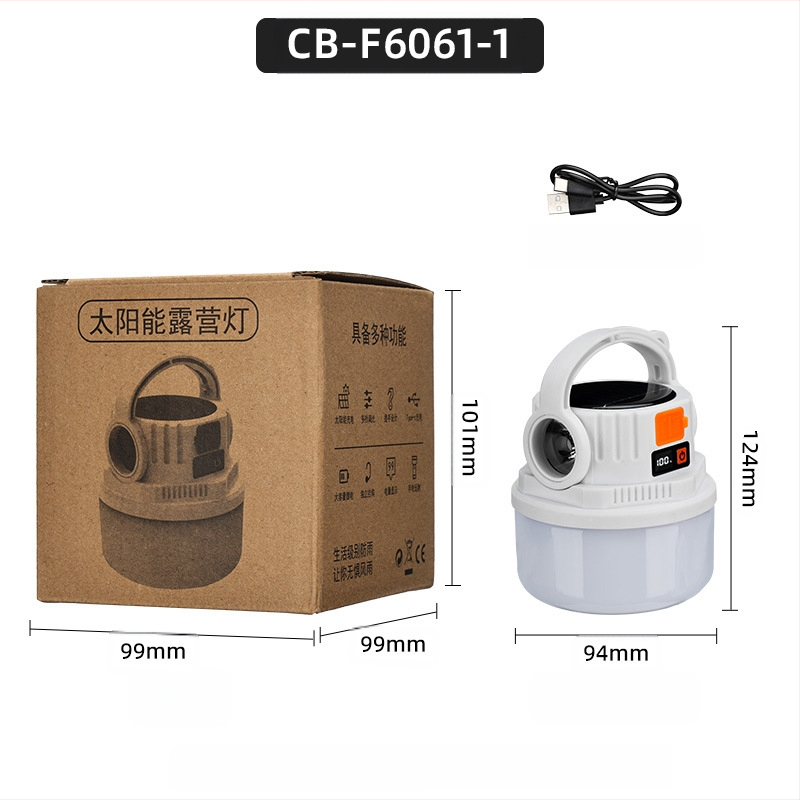 Coolba Кампинг светлина с 2835 LED светодиоди, слънчево зареждане, бутонен превключвател