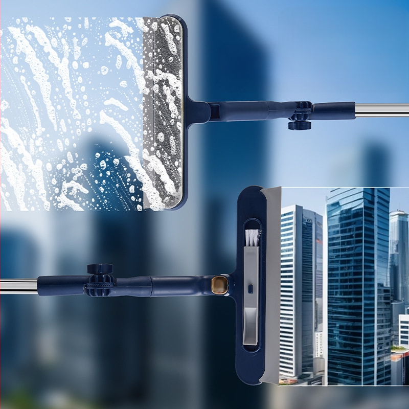 Nerūdijančio plieno dvipusis langų valytuvas ir stiklo skrapas namų naudojimui