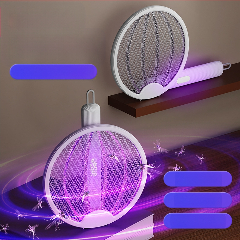 Elektriskais komāru atvairītājs - salokāms 4-1, uzlādējams, LED apgaismojums, iekšējā akumulatora jauda 501–800mAh