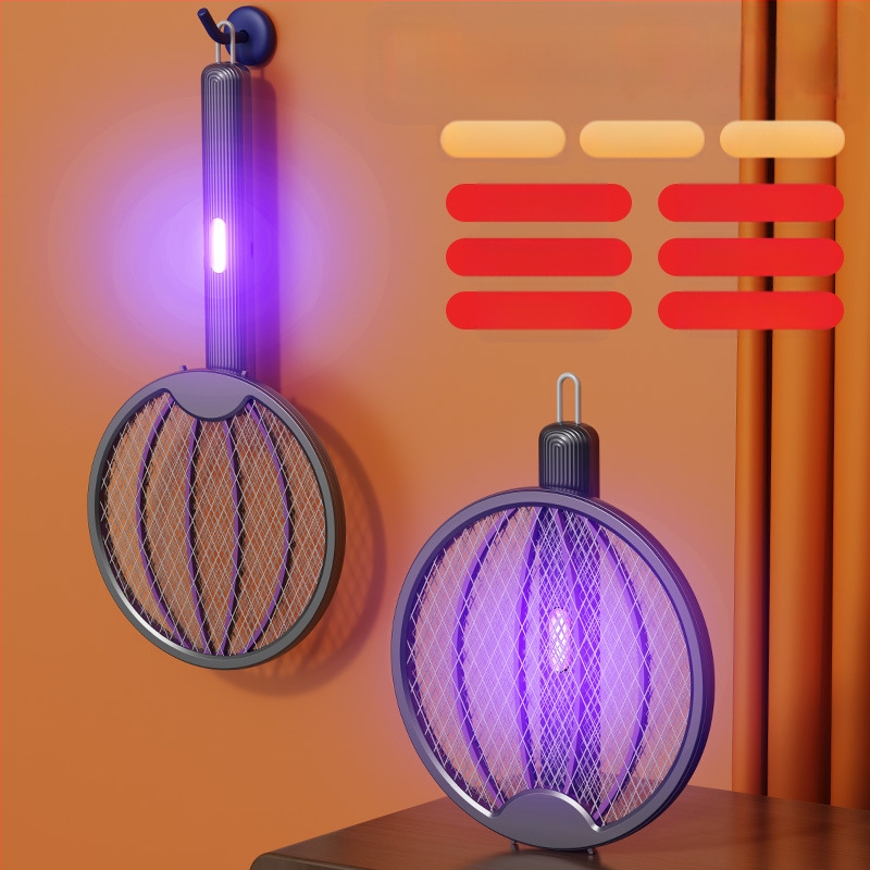 Elektriskais komāru atvairītājs - salokāms 4-1, uzlādējams, LED apgaismojums, iekšējā akumulatora jauda 501–800mAh