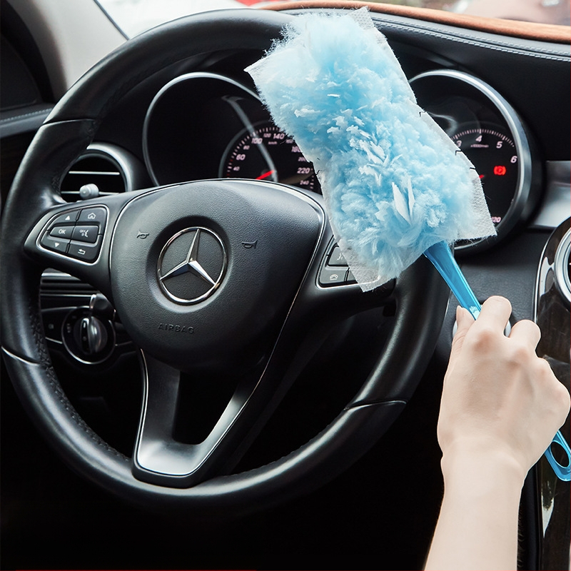 Red Zhe Elektrostatinis dulkių šepetys — plokščia galva, PP + ABS + nepluošto audinys, automobilių tarpų valymui