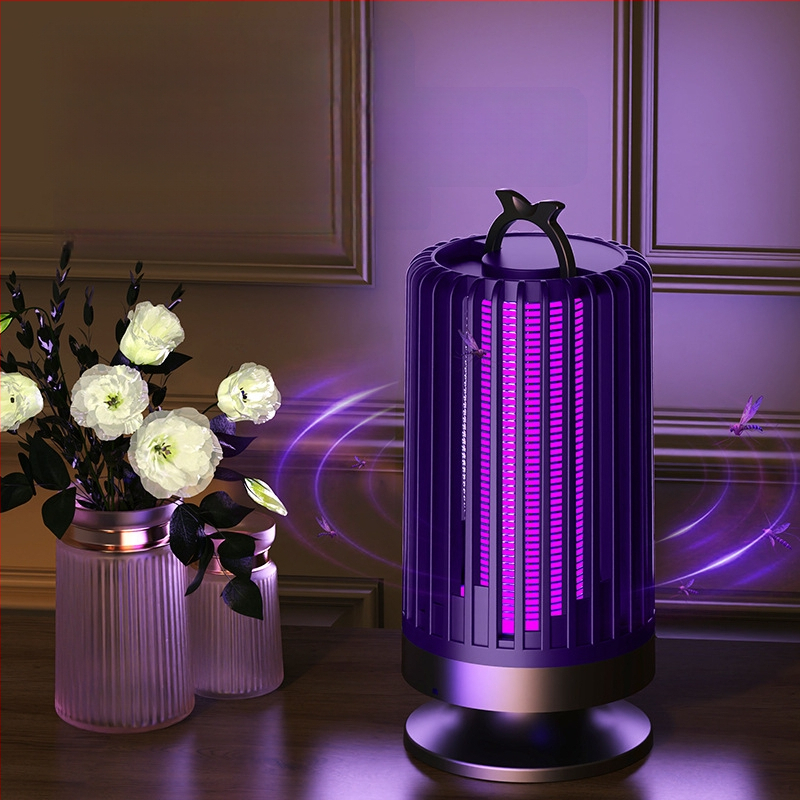 Λαμπτήρας κατά των κουνουπιών για εσωτερική χρήση, αθόρυβος ηλεκτροσοκ εξοντωτής με UV φως, περίβλημα PP, για χώρο έως 10㎡