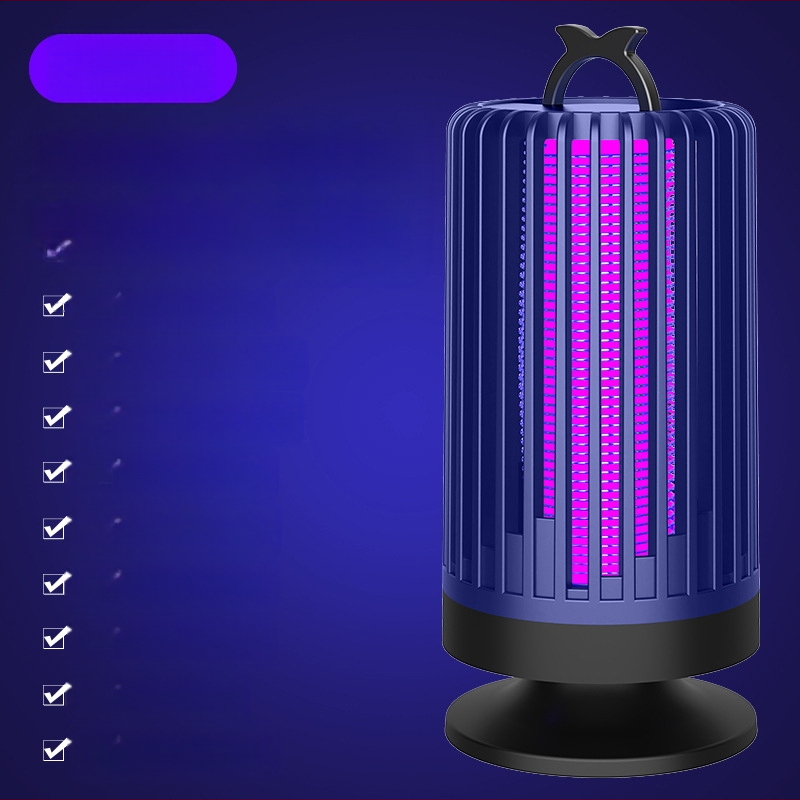 Λαμπτήρας κατά των κουνουπιών για εσωτερική χρήση, αθόρυβος ηλεκτροσοκ εξοντωτής με UV φως, περίβλημα PP, για χώρο έως 10㎡