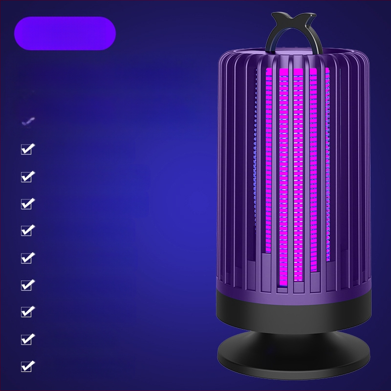 Λαμπτήρας κατά των κουνουπιών για εσωτερική χρήση, αθόρυβος ηλεκτροσοκ εξοντωτής με UV φως, περίβλημα PP, για χώρο έως 10㎡