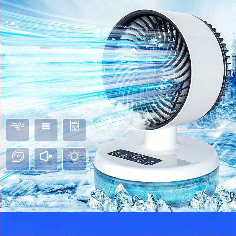 USB stalinis sulankstomas oro cirkuliacijos ventiliatorius, tylus turbinos dizainas, 3 greičiai, 21×21×32 cm