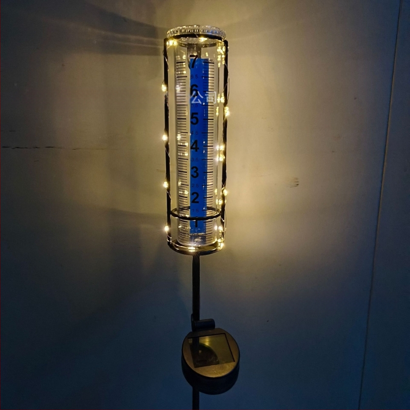 Plastikinis lietaus matuvas su matavimo taurele, 7 colių skalė, modelis B001, svoris 0,1 kg, lauko naudojimui