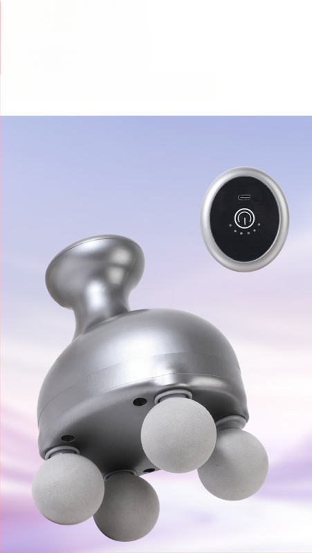 Ručný fascia Gun masér na krk, plecia a celé telo, 4 hlavový elektrický perkusný masér s LCD, 5+ rýchlosti, vstavaná batéria 500–800 mAh, hlučnosť 46–70 dB