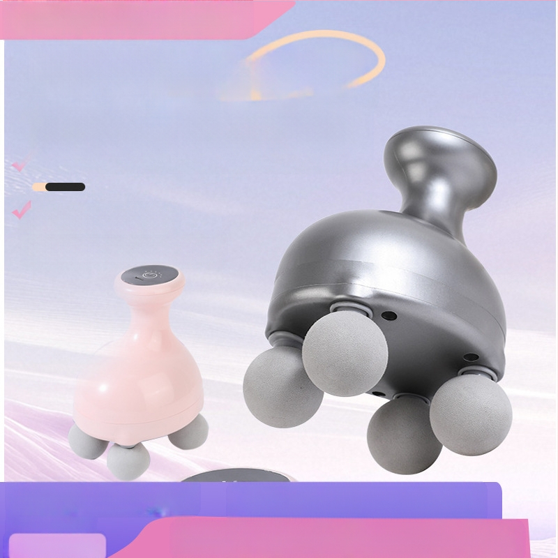 Ručný fascia Gun masér na krk, plecia a celé telo, 4 hlavový elektrický perkusný masér s LCD, 5+ rýchlosti, vstavaná batéria 500–800 mAh, hlučnosť 46–70 dB