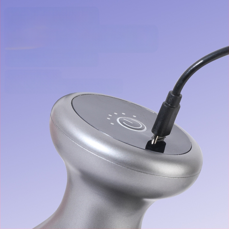 Ručný fascia Gun masér na krk, plecia a celé telo, 4 hlavový elektrický perkusný masér s LCD, 5+ rýchlosti, vstavaná batéria 500–800 mAh, hlučnosť 46–70 dB