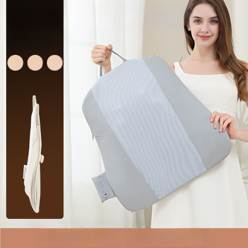 Juosmens ir nugaros masažo pagalvė su 2 masažo galvutėmis, minkymas, raudonosios šviesos šildymo kompresas, infraraudonųjų spindulių terapija, namų ir automobilio naudojimui