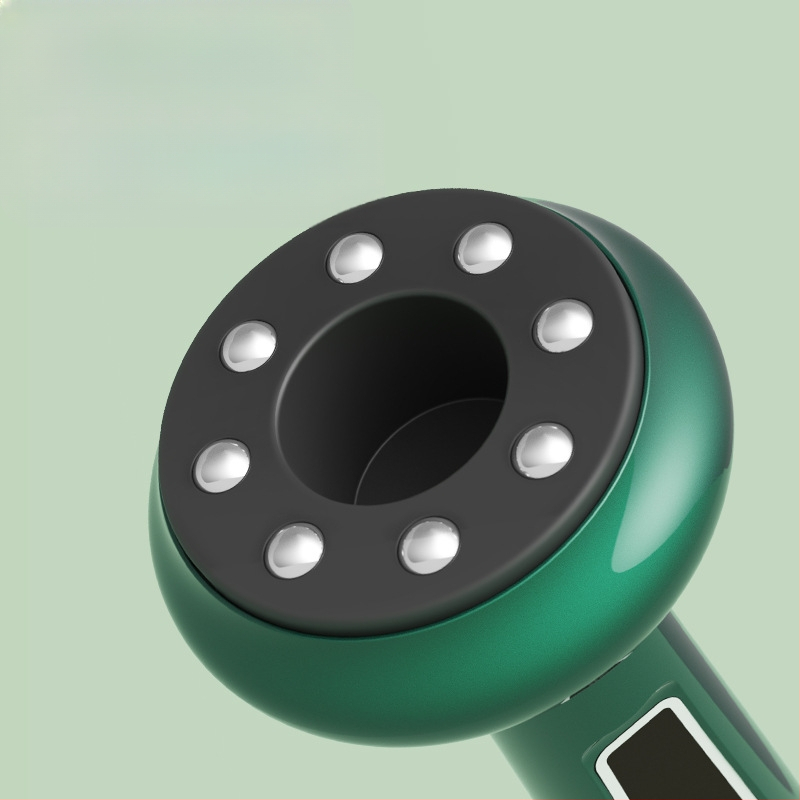 Gudra neigiamā spiediena kupešanas un skrāpēšanas ierīce ar apkuri, meridiānu birsti, uzlādi un pogas vadību