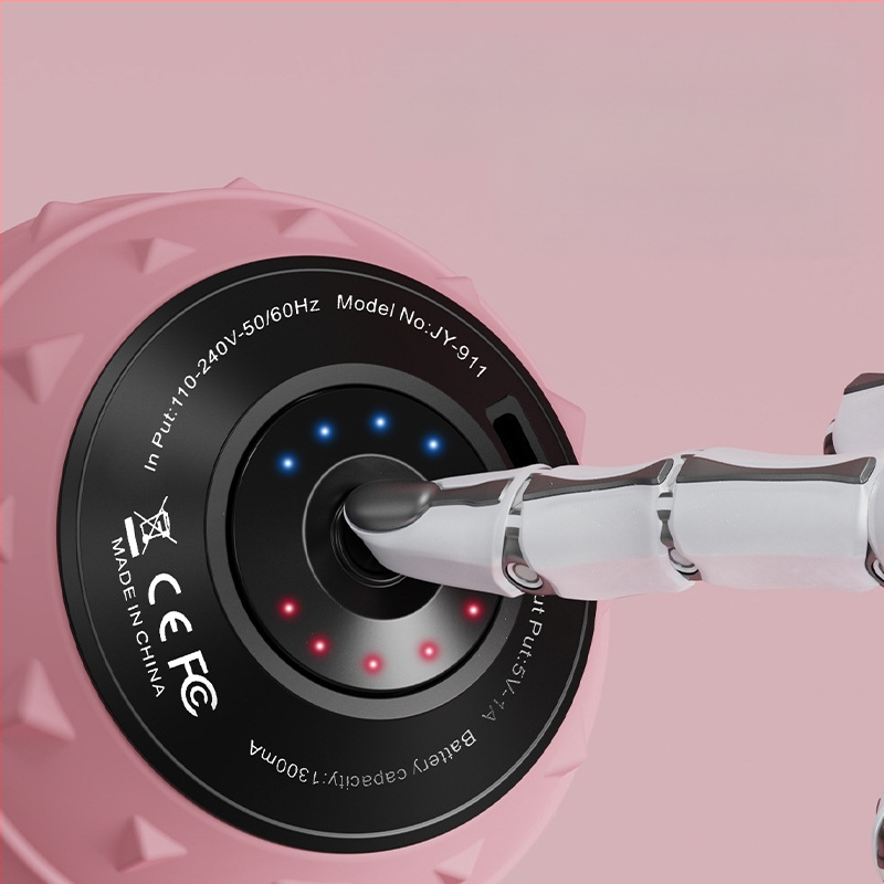 Vibracinis masažo kamuolys visam kūnui - elektrinė fascijos kamuolys raumenų atsipalaidavimui, fitnesui ir jogai | Medžiaga: ABS + silika gelis, USB įkrovimas, baterijos veikimo laikas ~3 val., CE/ROHS/FCC sertifikatai