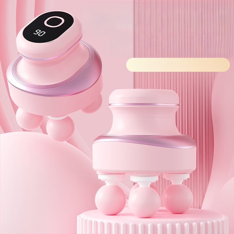 Elektrinis masažuoklis su keturiomis galvutėmis, brushless variklis, tylus darbas, 5+ režimai, įkraunama baterija 2000-4000 mAh, veikimo laikas 1-3 val