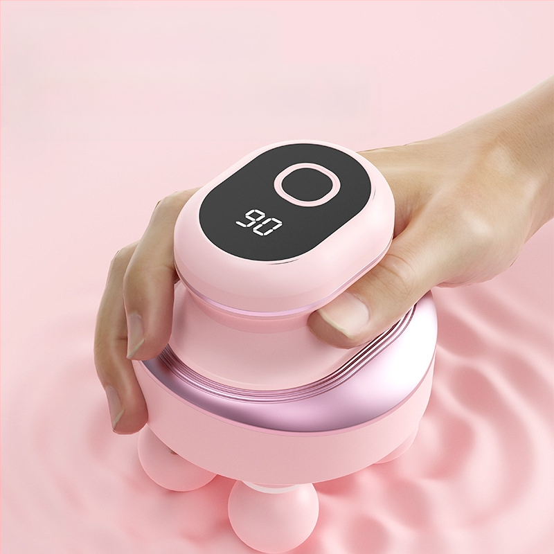 Elektrinis masažuoklis su keturiomis galvutėmis, brushless variklis, tylus darbas, 5+ režimai, įkraunama baterija 2000-4000 mAh, veikimo laikas 1-3 val