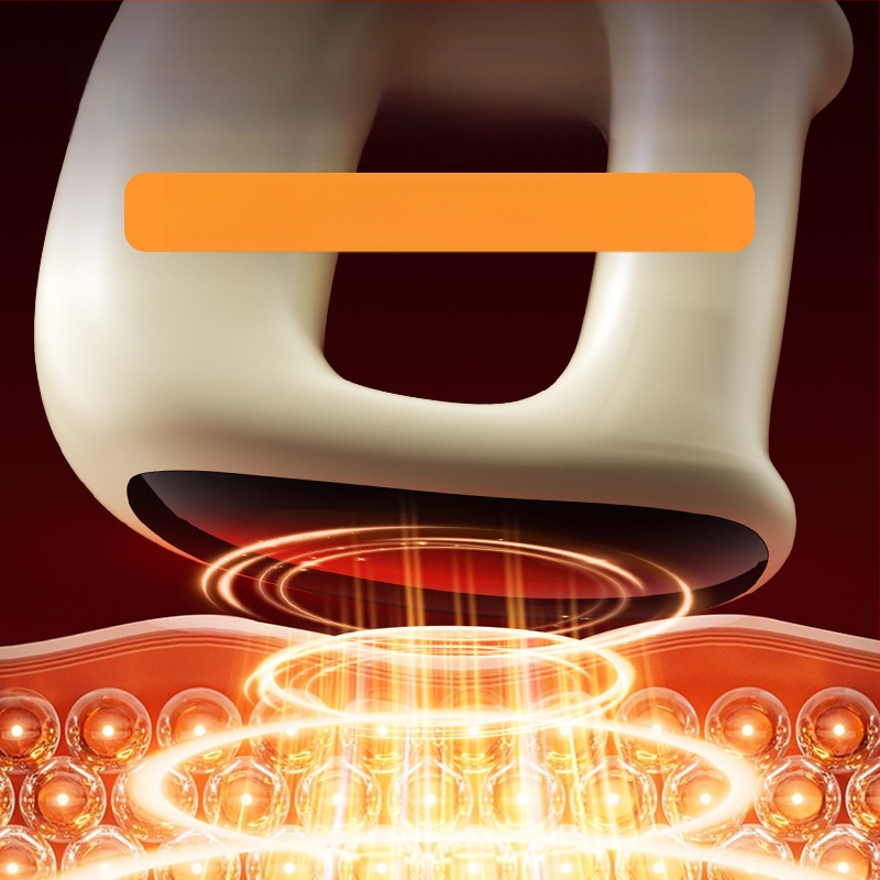 Xo-k8 fascijos žiedo masažuoklis su karšto kompresijos funkcija, USB maitinimas, 2 masažo kontaktai, bakstelėjimo ir dūžimo masažas, pečių ir kaklo zonai