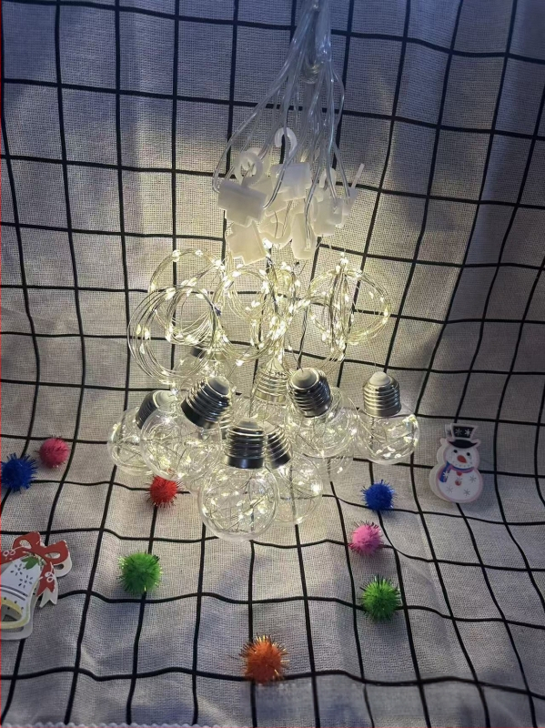 Завесни светлини с медна тел и LED, топла бяла 2700K, 300 диода, USB захранване, дистанционно управление, IP44