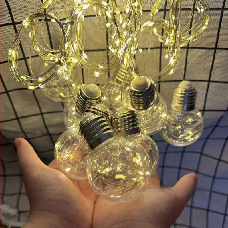 Завесни светлини с медна тел и LED, топла бяла 2700K, 300 диода, USB захранване, дистанционно управление, IP44