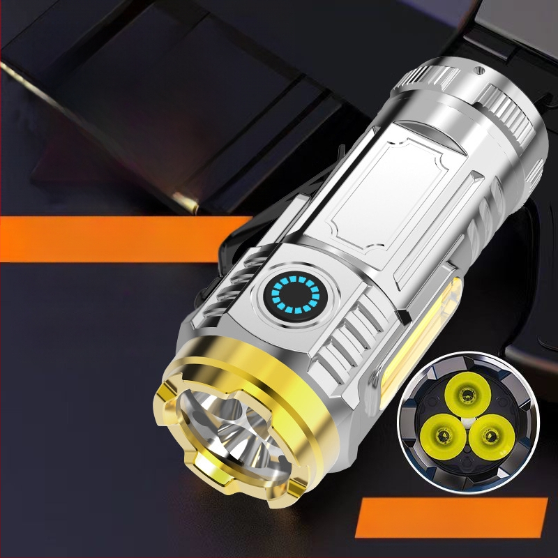 LED клип‑фенерче за шапка, 5W, презареждаем, пластмасов корпус, обхват 50–100 м