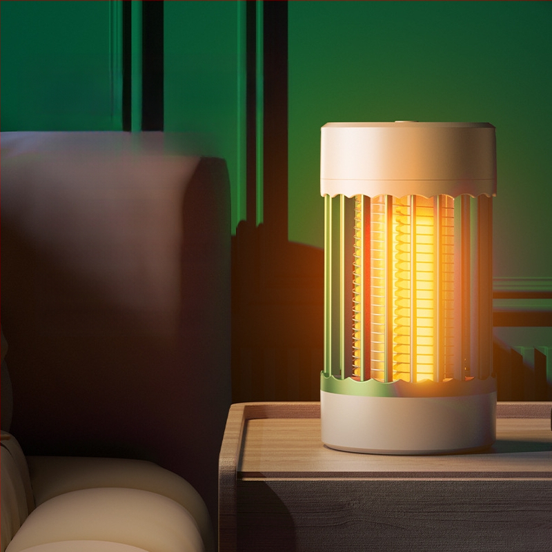 Λαμπτήρας εξολόθρευσης κουνουπιών με USB επαναφόρτιση, ενσωματωμένη μπαταρία, LED φως, για 11–20 τ.μ., ηλεκτρικό σοκ + φωτεινή παγίδα